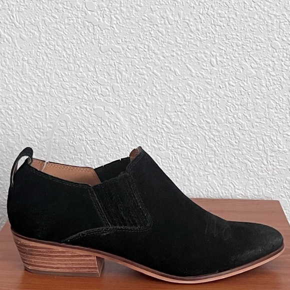 Frye & Co Rubie Western Southwestern Rodeo Slip On Black Suede Ankle Bootie 8M - Picture 4 of 15
